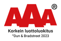 AAA – Korkein luottoluokitus, © Dun & Bradstreet 2023 – Digitoimisto Muutu